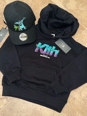 Kith Pixar Exclusive Monsters Inc. Hoodie Sweatshirt 4t  Youth Sz Hat ~SOLD OUT~